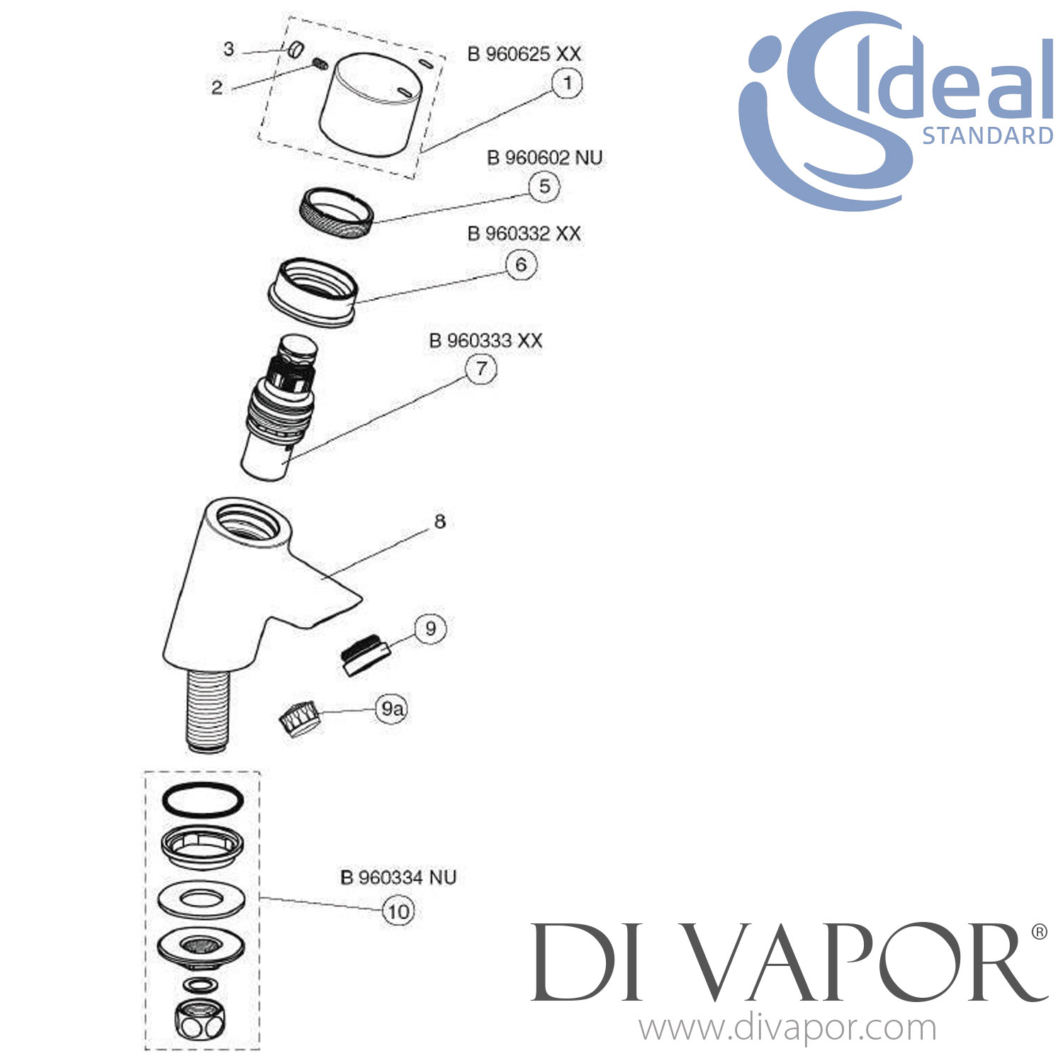 Ideal Standard Avon 21 Plr Taps Self Cls Chrome Pair Non Domestic Tap